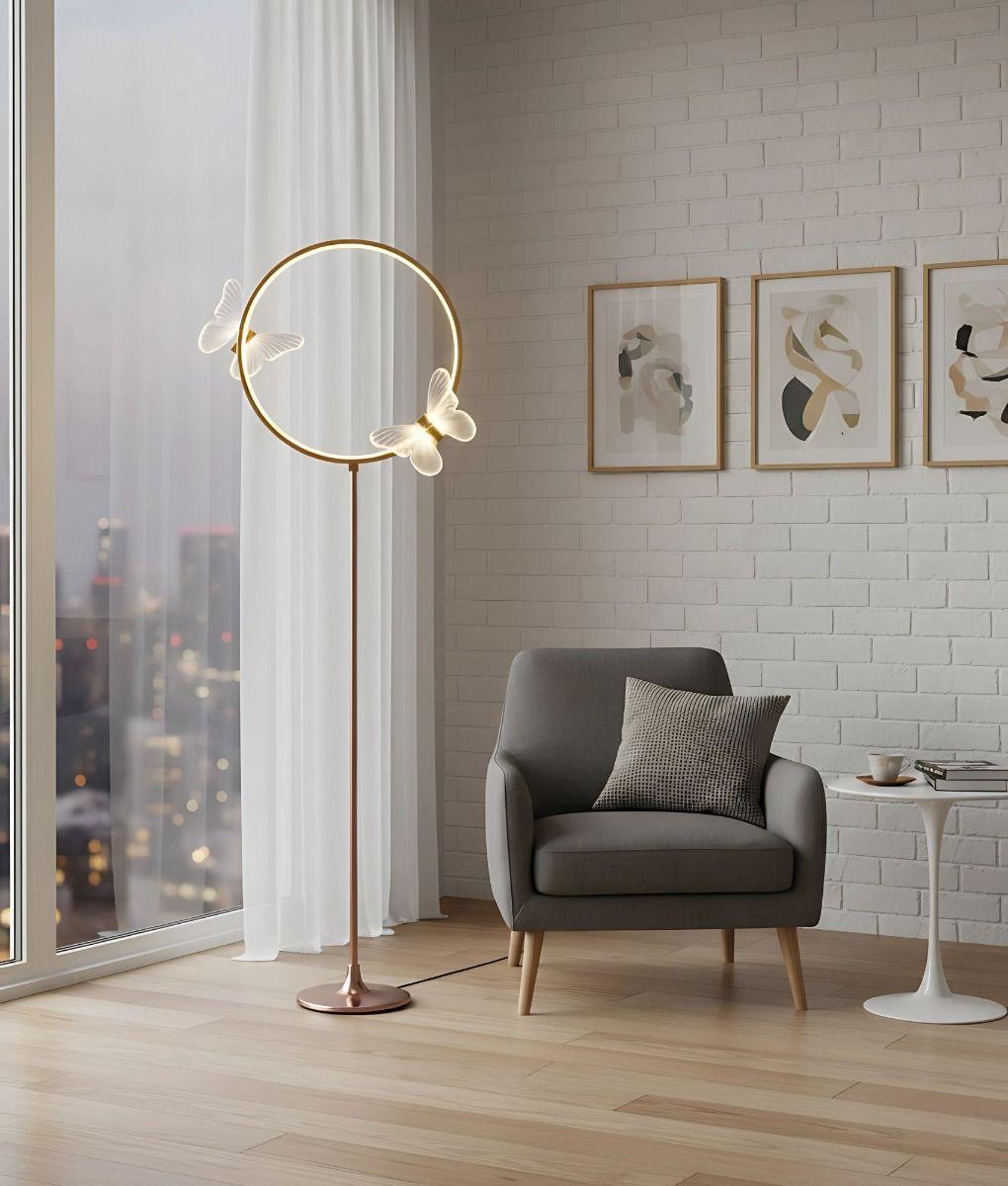 Lámpara Pie Decorativa Funcional Elegante Minimalista Jhn-8