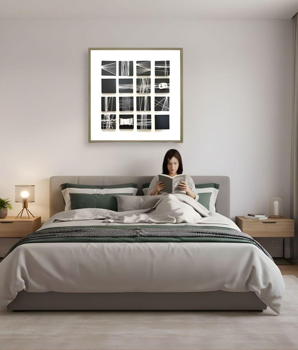 Cuadro Decorativo Abstracto Cuerdas Adorno Arte Pared Jhn-3