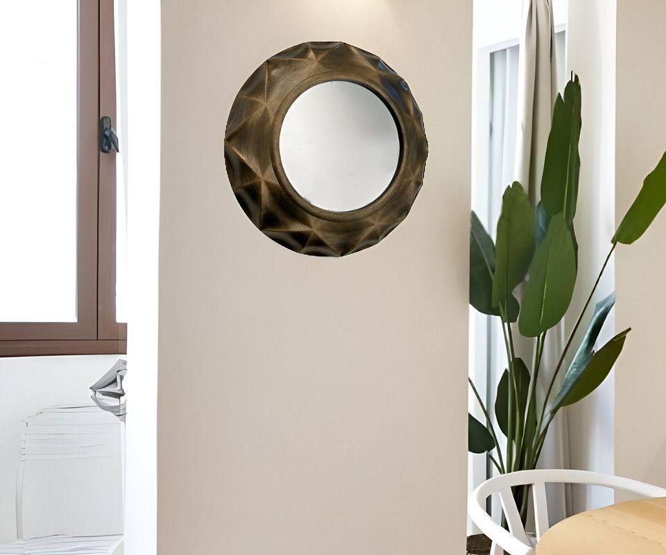 Espejo Pared Redondo Tridimensional Elegante Hogar Lau-8