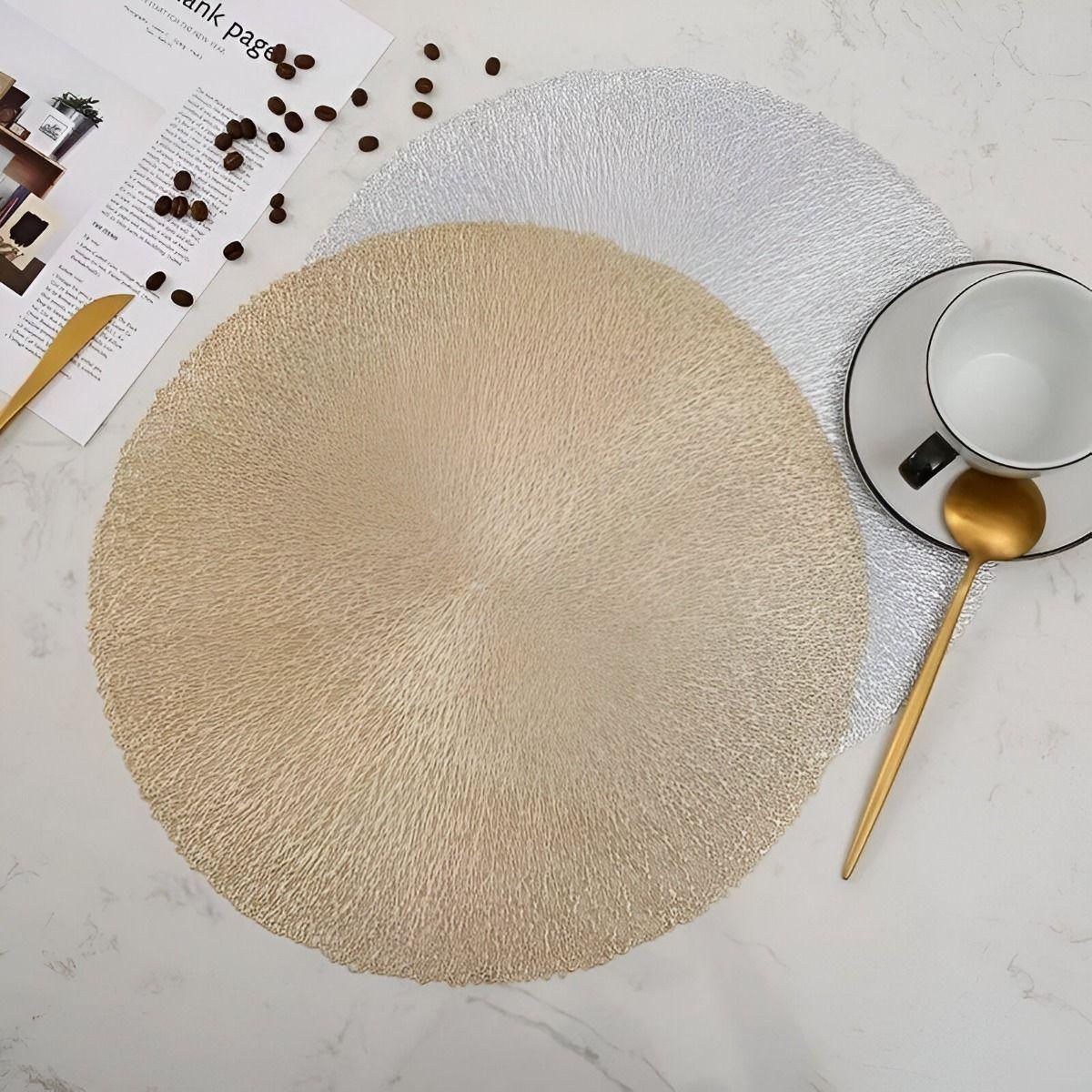 Set de 10 Manteles Individuales Redondos Antideslizantes Jhn-4