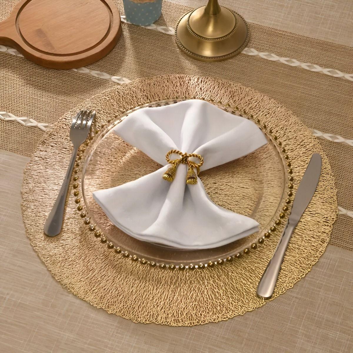 Set de 10 Manteles Individuales Redondos Antideslizantes Jhn-7