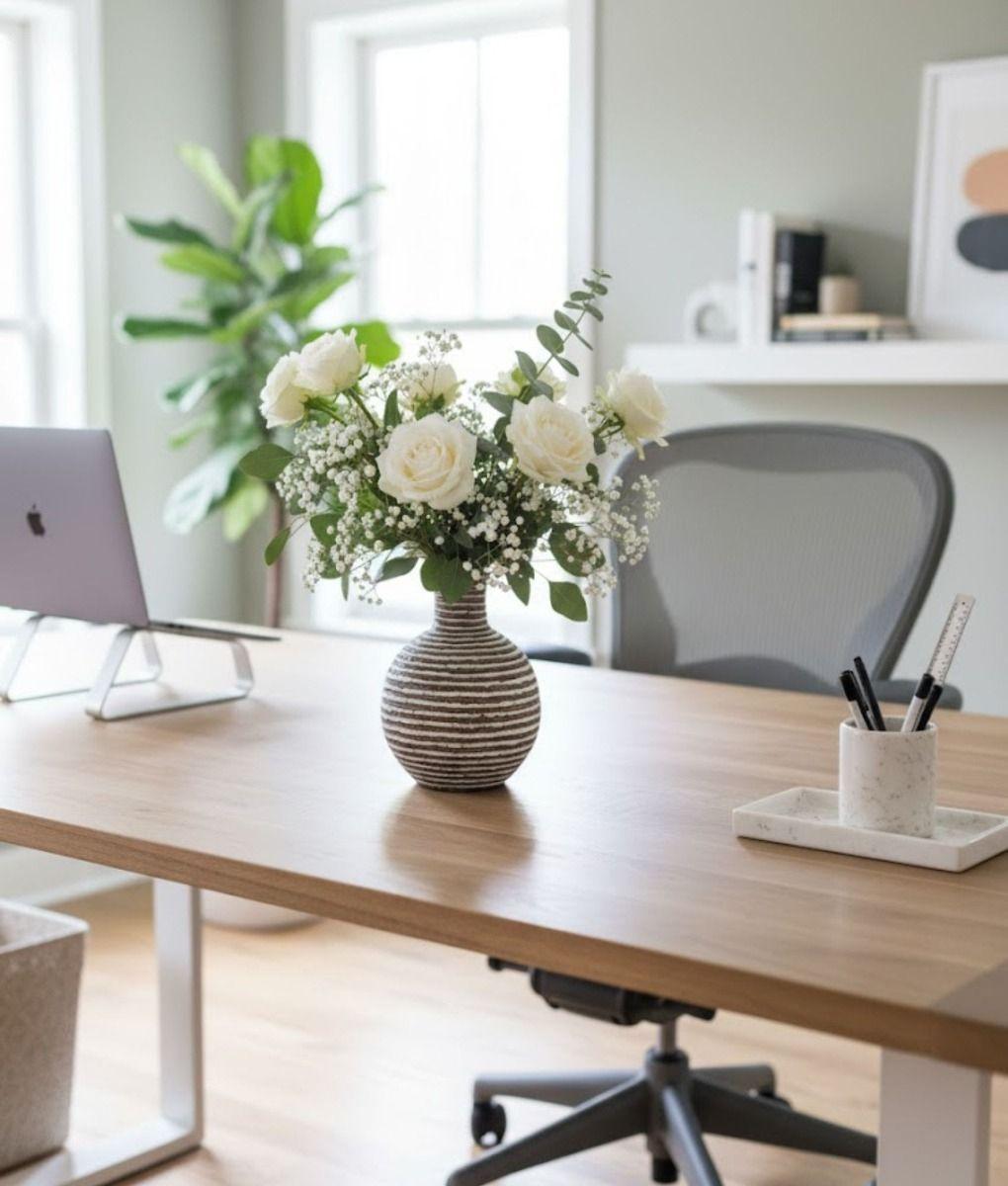 Florero Decorativo Jarrón Moderno Estilo Artesanal Jhn-5