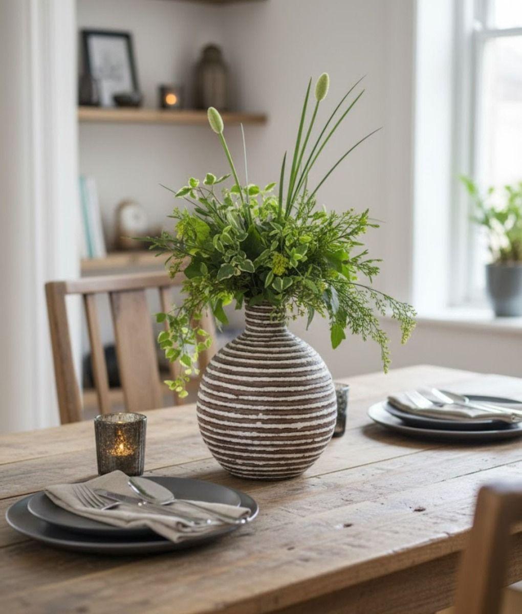 Florero Decorativo Jarrón Moderno Estilo Artesanal Jhn-7