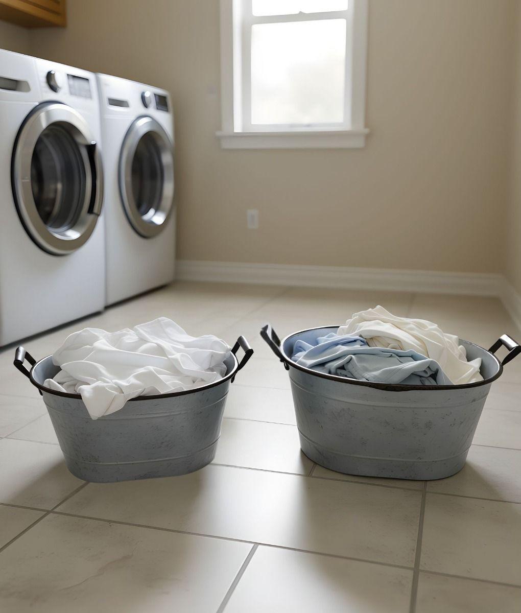 Set 2 Balde Multifuncional Bañera Asa Estilo Vintage Jhn-7