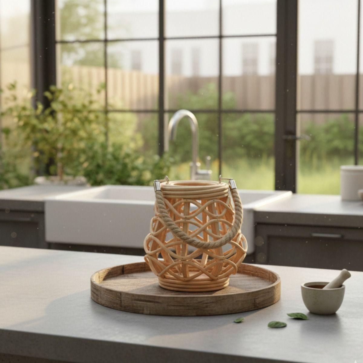 Portavelas Decorativo Estilo Natural Diseño Moderno Jhn-7