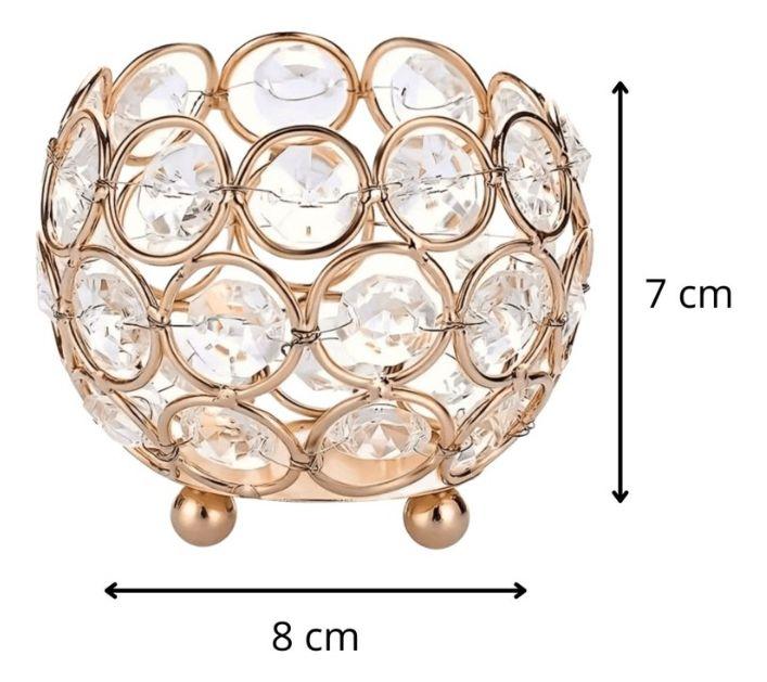 Set 3 Portavelas Decoración Mesa Bola Brillante Hogar Jhn-9