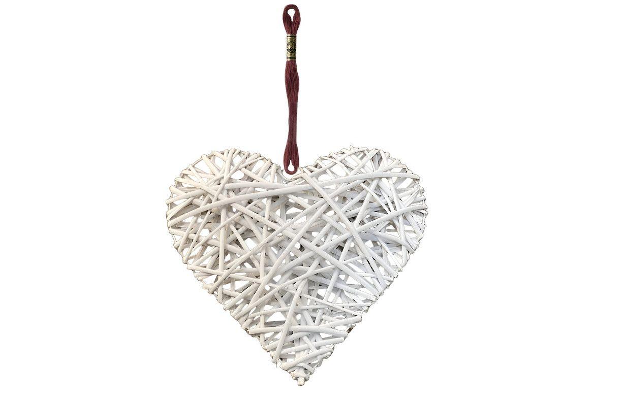 Corazon Mimbre Colgante Adorno Moderno Romantico Lau-2