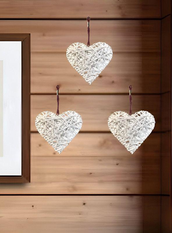 Corazon Mimbre Colgante Adorno Moderno Romantico Lau-4