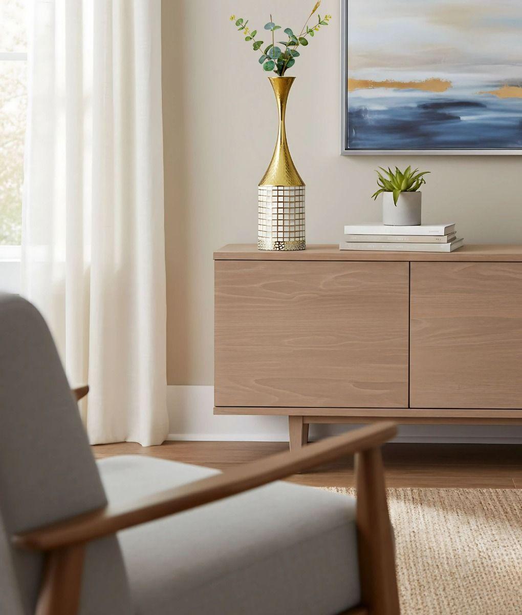 Florero Decorativo Alto Mesa Piso Elegante Hogar Jhn-6