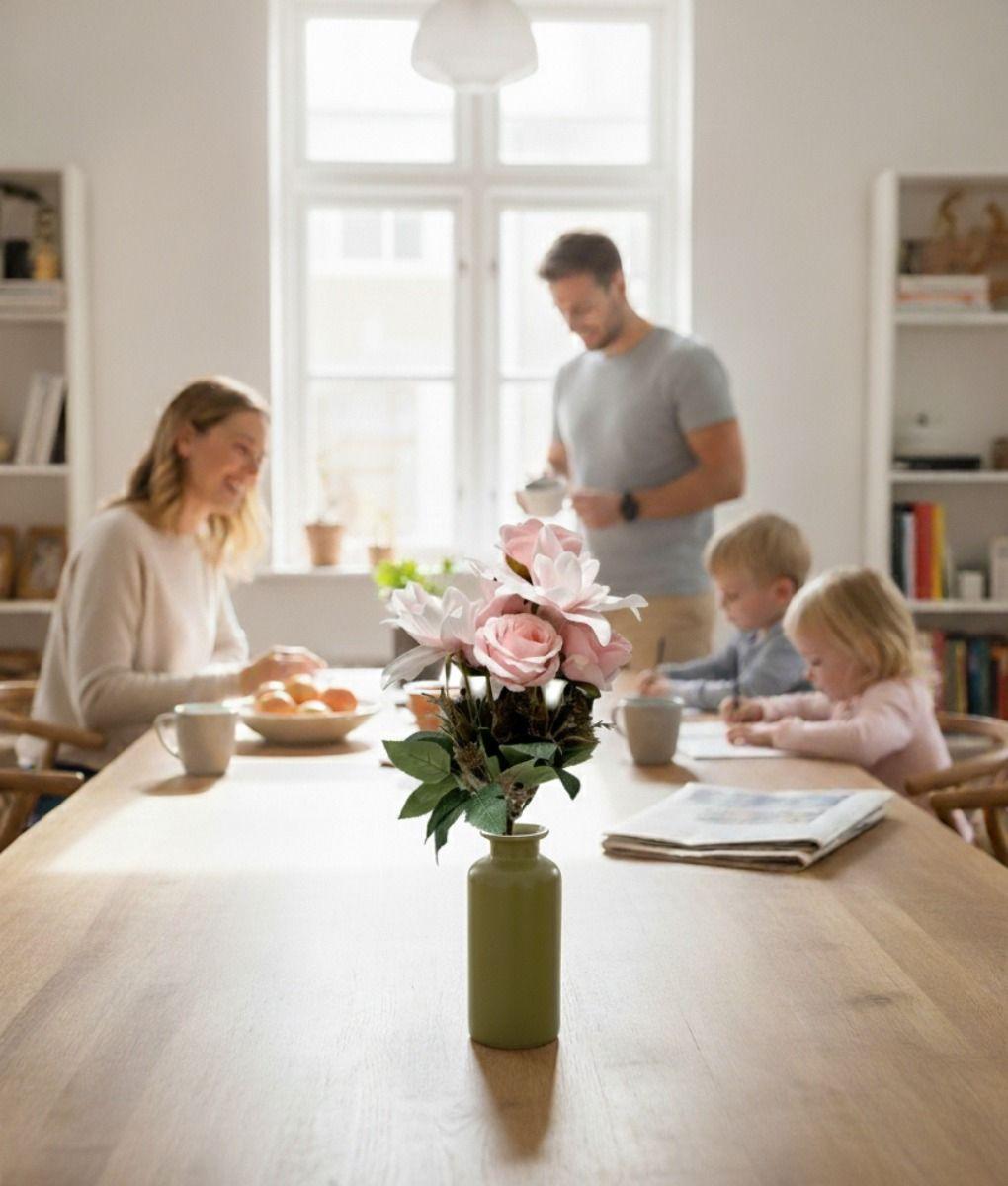 Set 3 Arreglo Flores Artificiales Ramo Atemporal Adorno Jhn-5