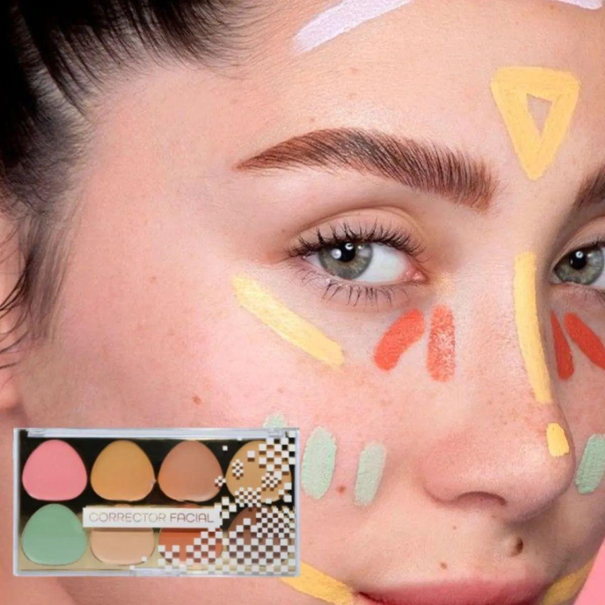 Paleta Correctores Faciales 8 Tonos Crema Alta Cobertura ALJ-5
