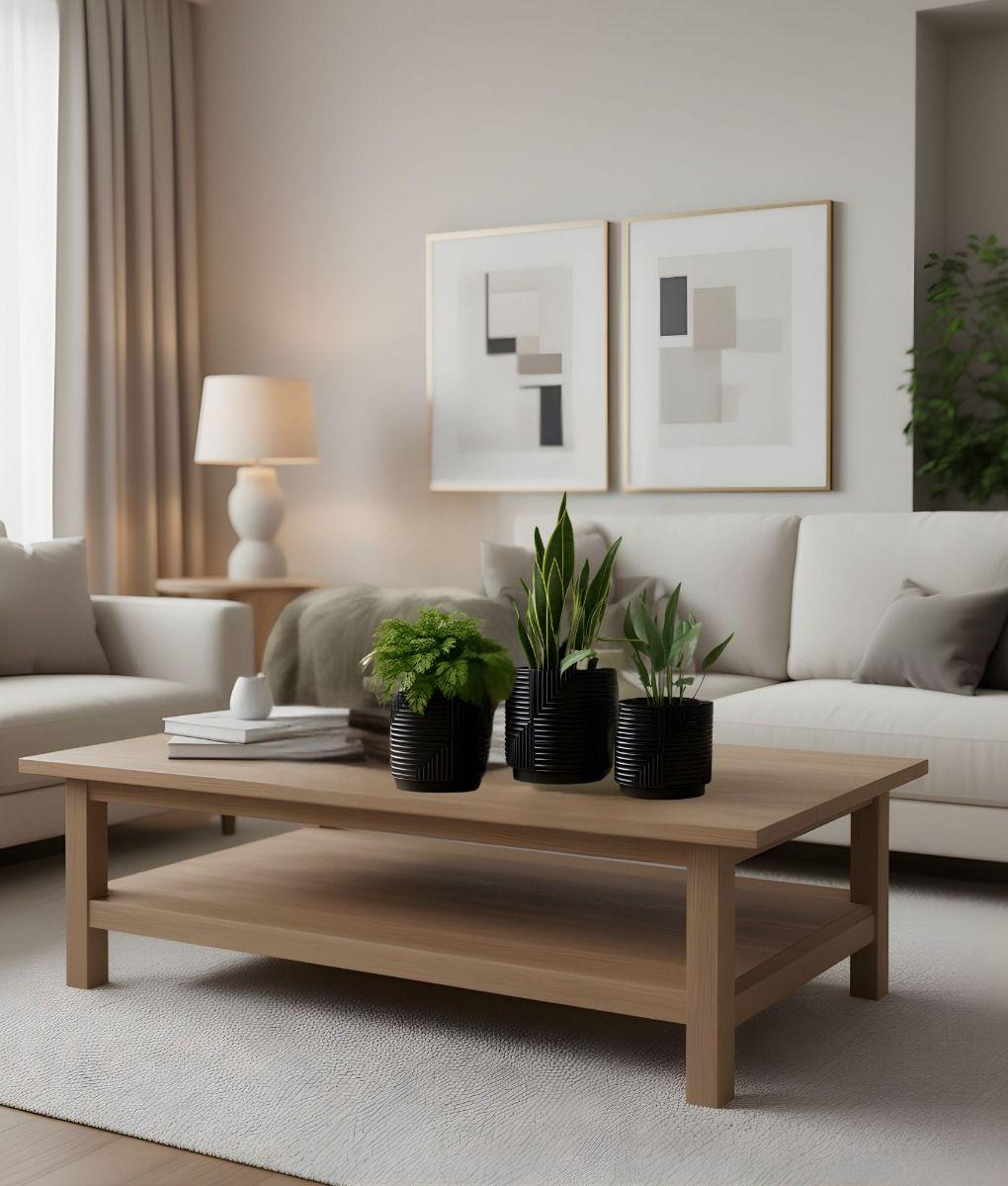 Set 3 Macetero Decorativo Diseño Geométrico Hogar Adorno Jhn-7