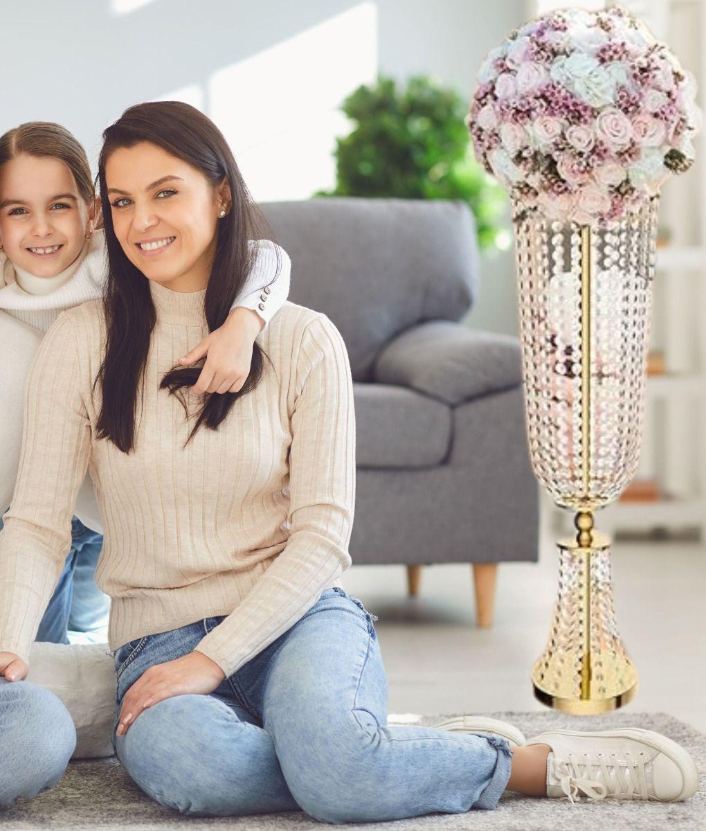 Florero Decorativo Centro Mesa Alto Soporte Flores 102cm Jhn-5