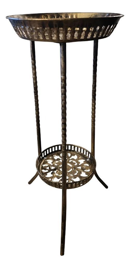 Porta Maceta Plantas Exhibición Soporte 2 Niveles Pie Jhn-0