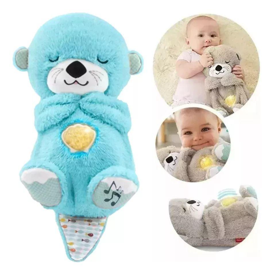 Peluche Nutria Juguete Animal Respira Bebes Dormir Lau-0