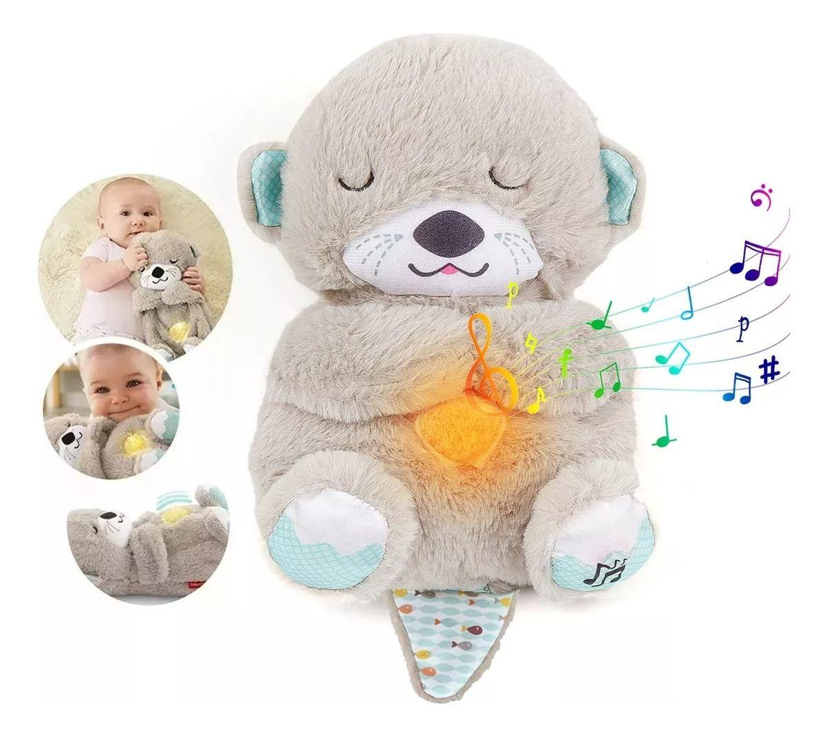 Peluche Nutria Juguete Animal Respira Bebes Dormir Lau-1