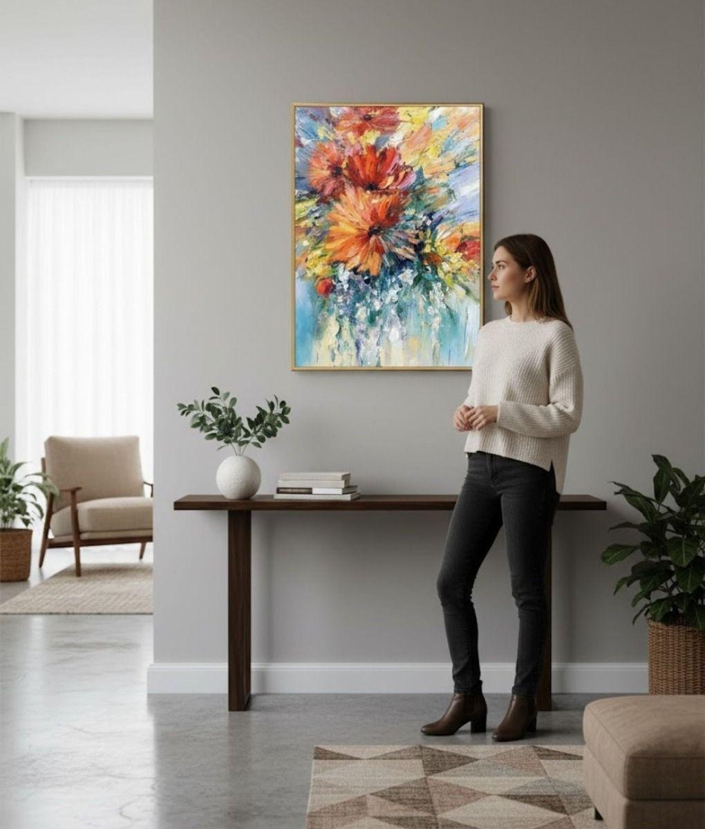 Cuadro Decorativo Floral Abstracto Adorno Hogar Pared Jhn-4