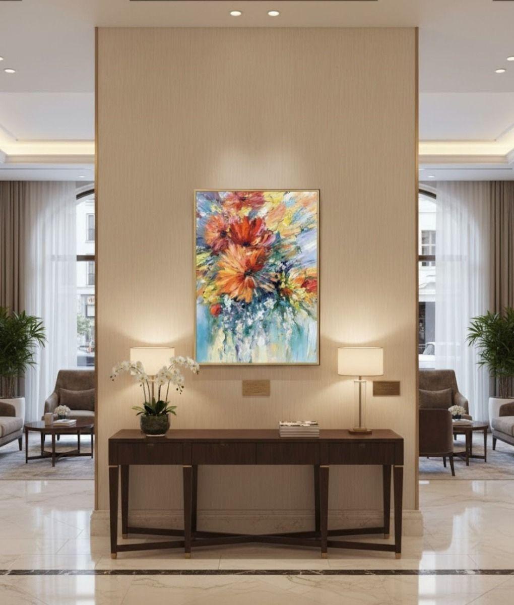 Cuadro Decorativo Floral Abstracto Adorno Hogar Pared Jhn-6