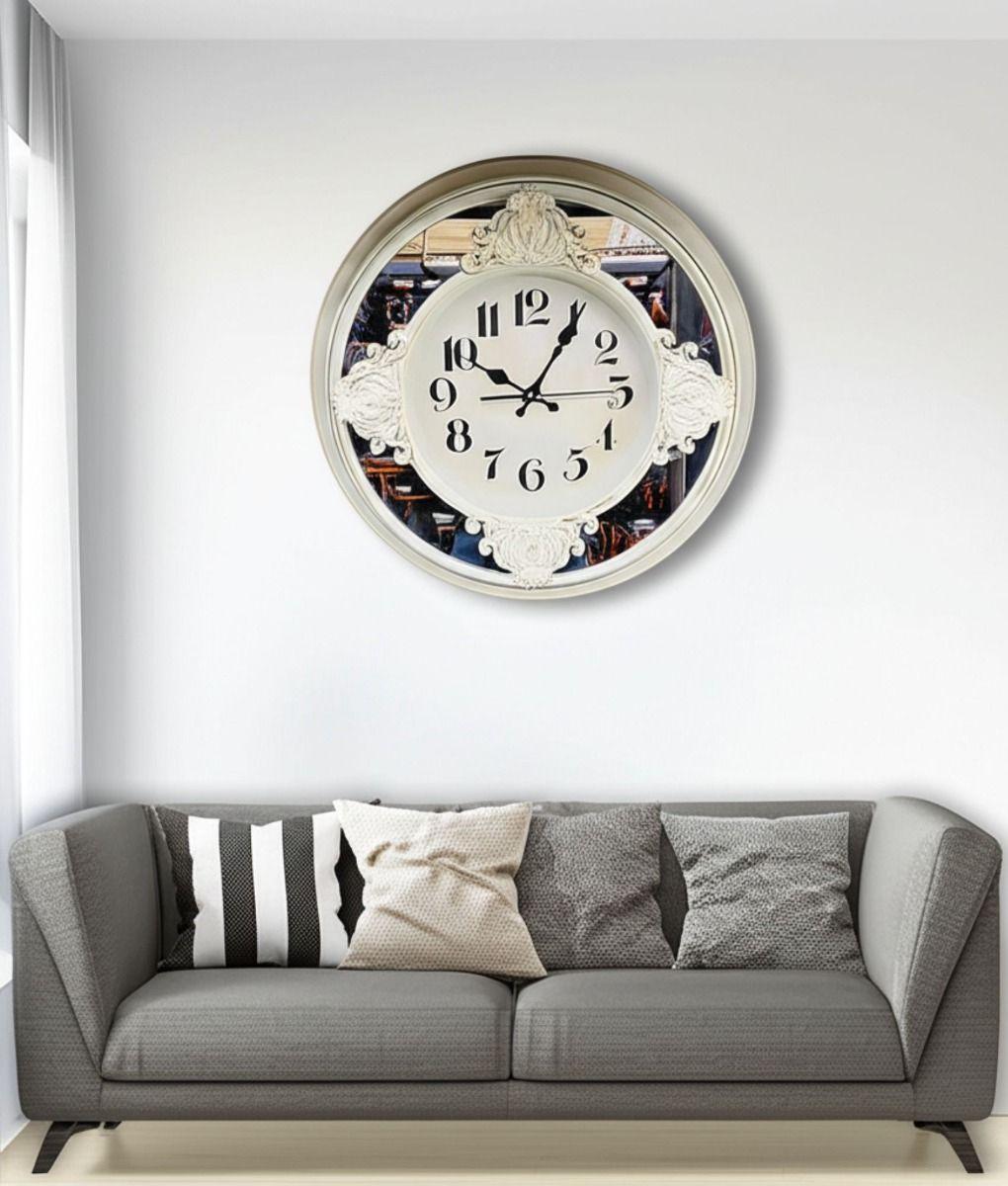 Reloj Pared Decorativo Vintage Espejo Barroco Redondo Jhn-8
