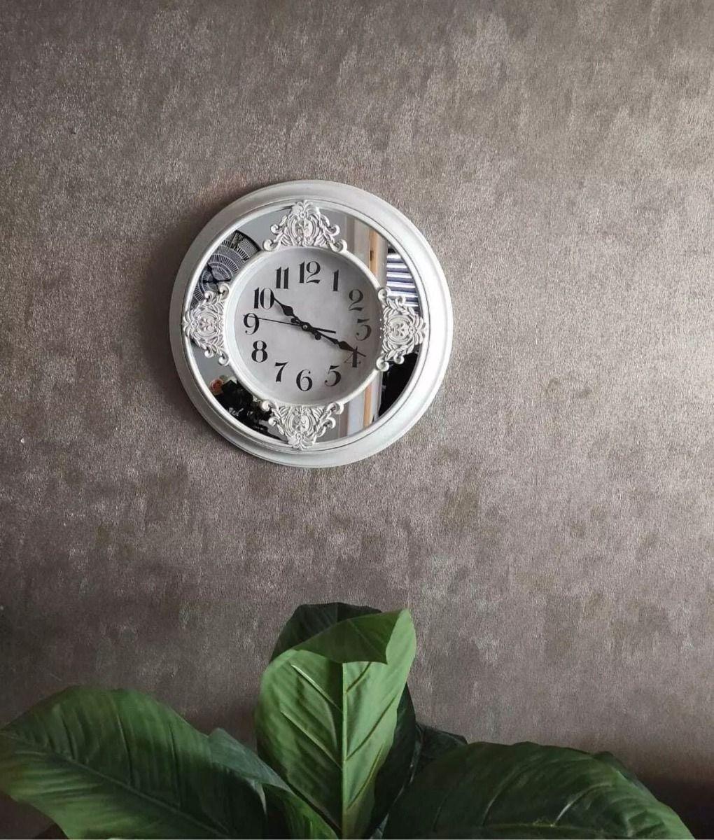 Reloj Pared Decorativo Vintage Espejo Barroco Redondo Jhn-9