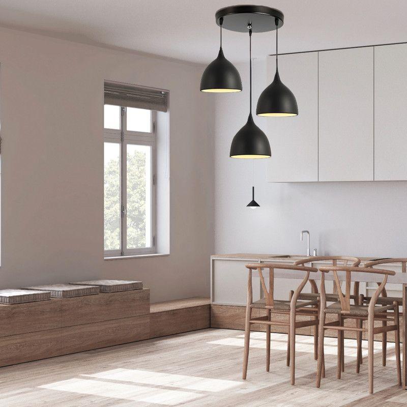 Lampara Colgante Triple Diseño Gota Hogar Comedor Lau-9