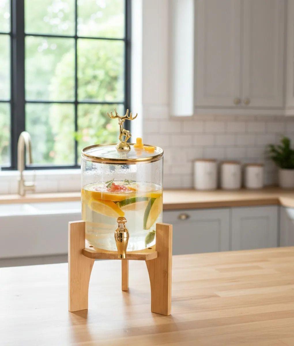 Dispensador Bebidas Grifo Decorativo Soporte Elevado Jhn-7