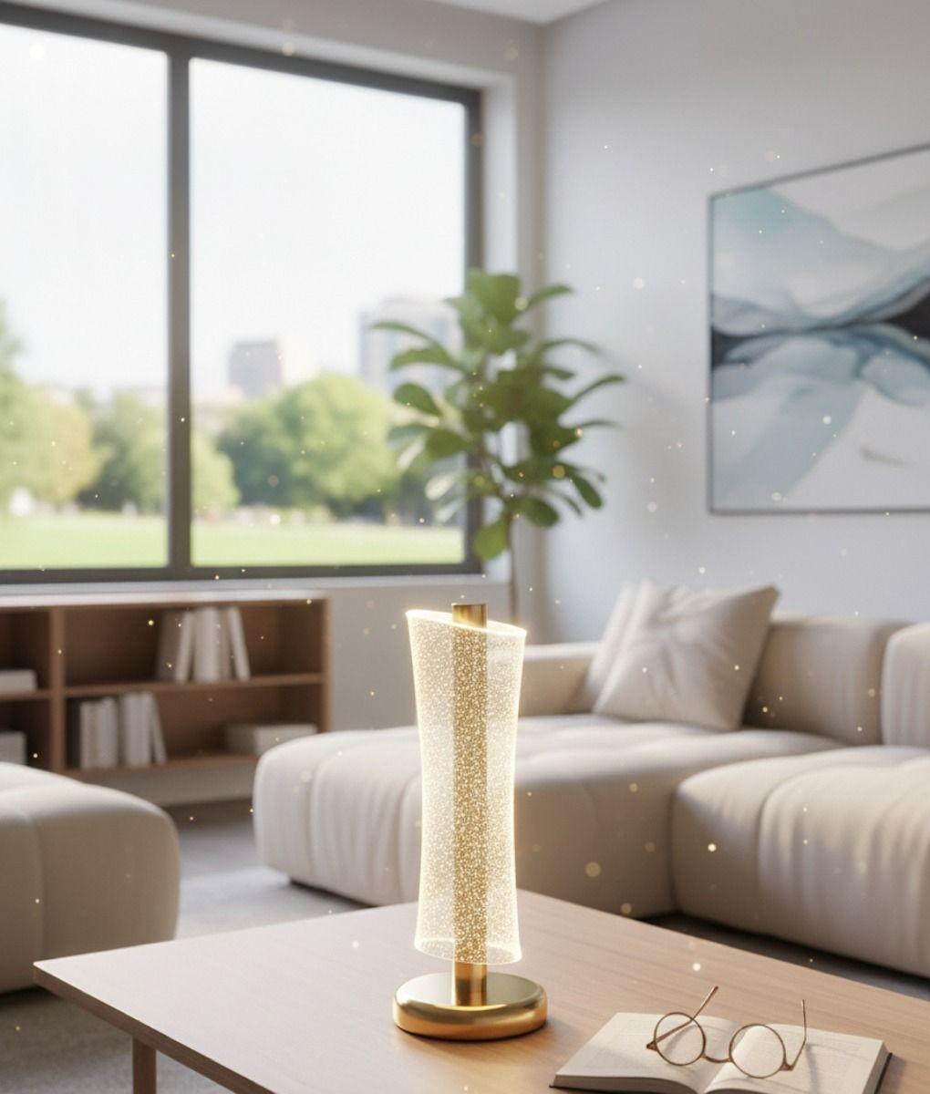 Lámpara Mesa Cilíndrica Decoración Luminosa Hogar LED Jhn-6