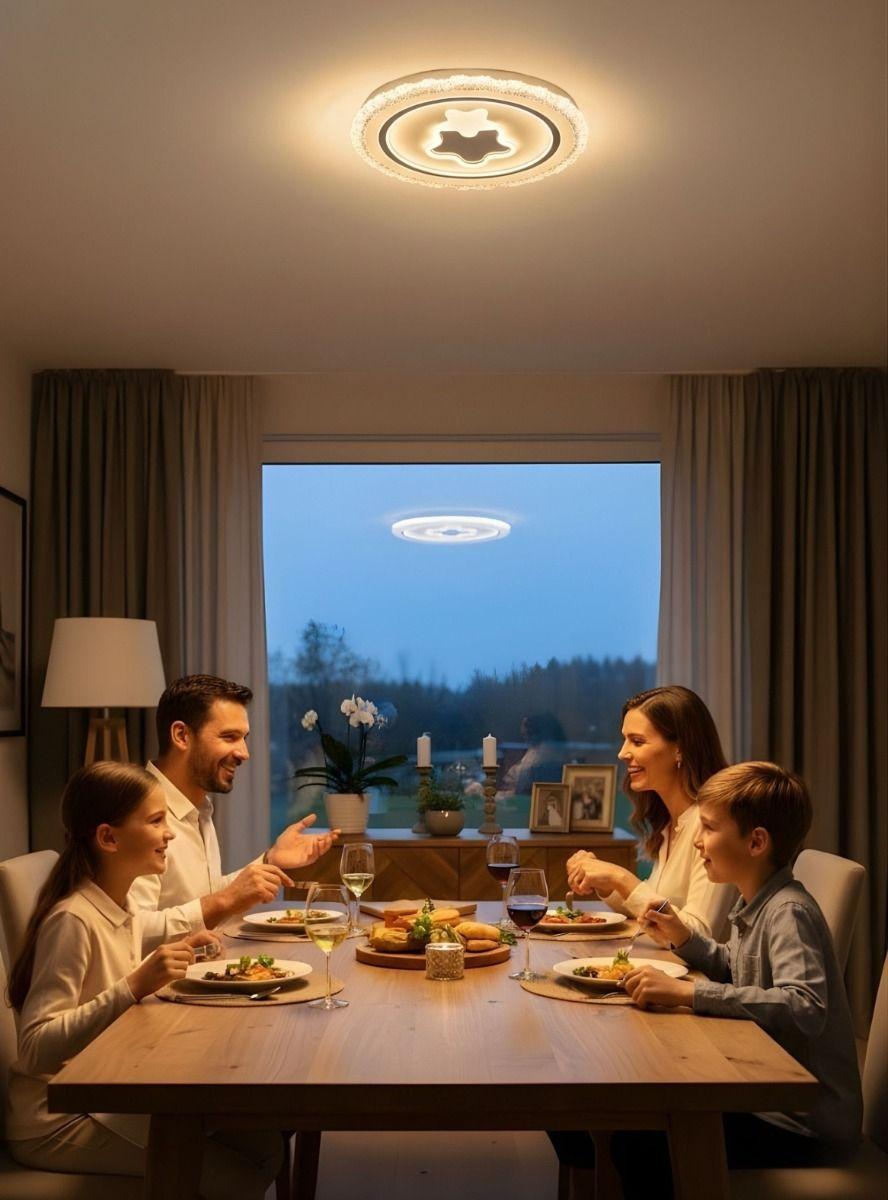 Lámpara LED Techo Plafón Doble Contorno Decorativa Jhn-2