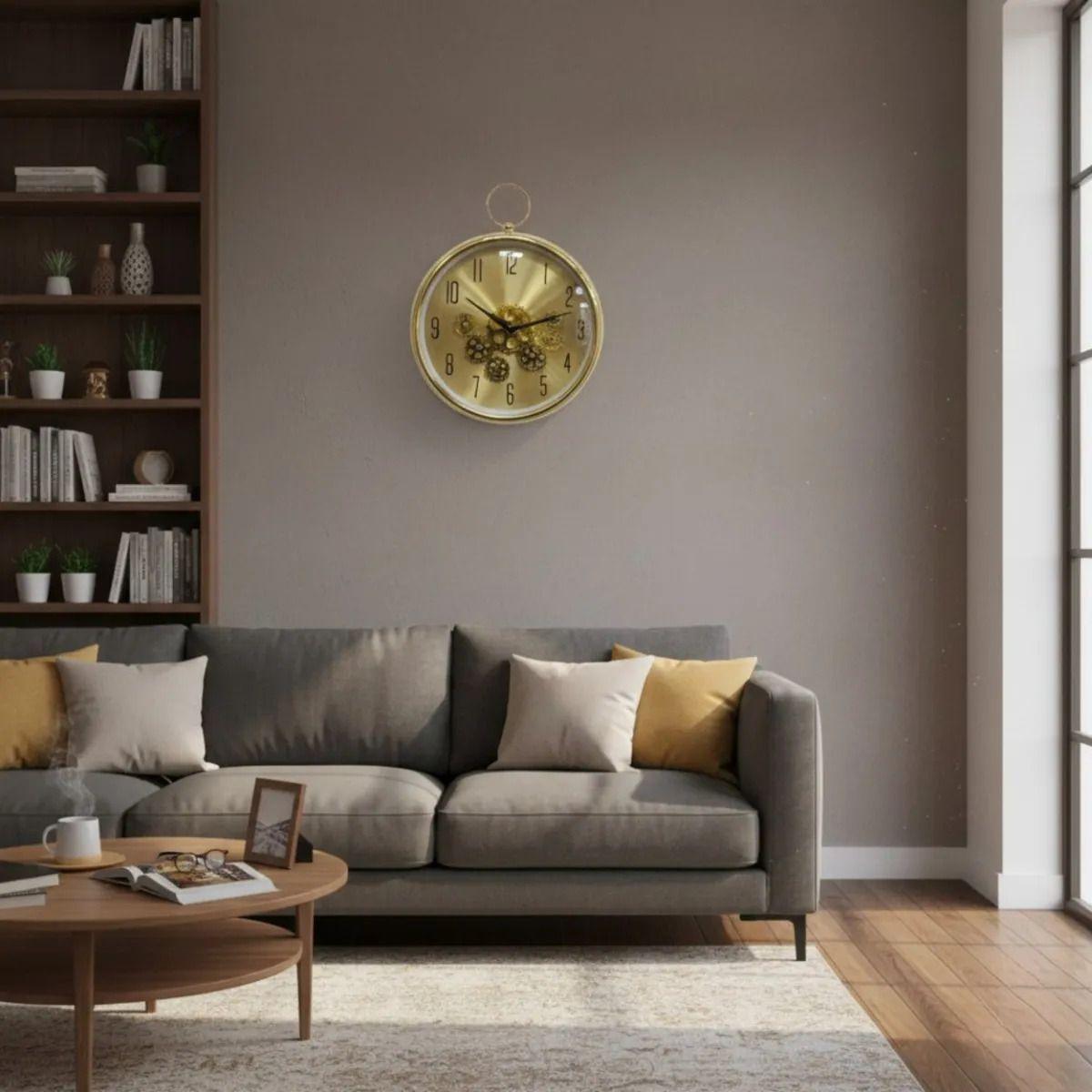 Reloj Pared Decorativo Minimalista Engranajes Lujo AJ-6