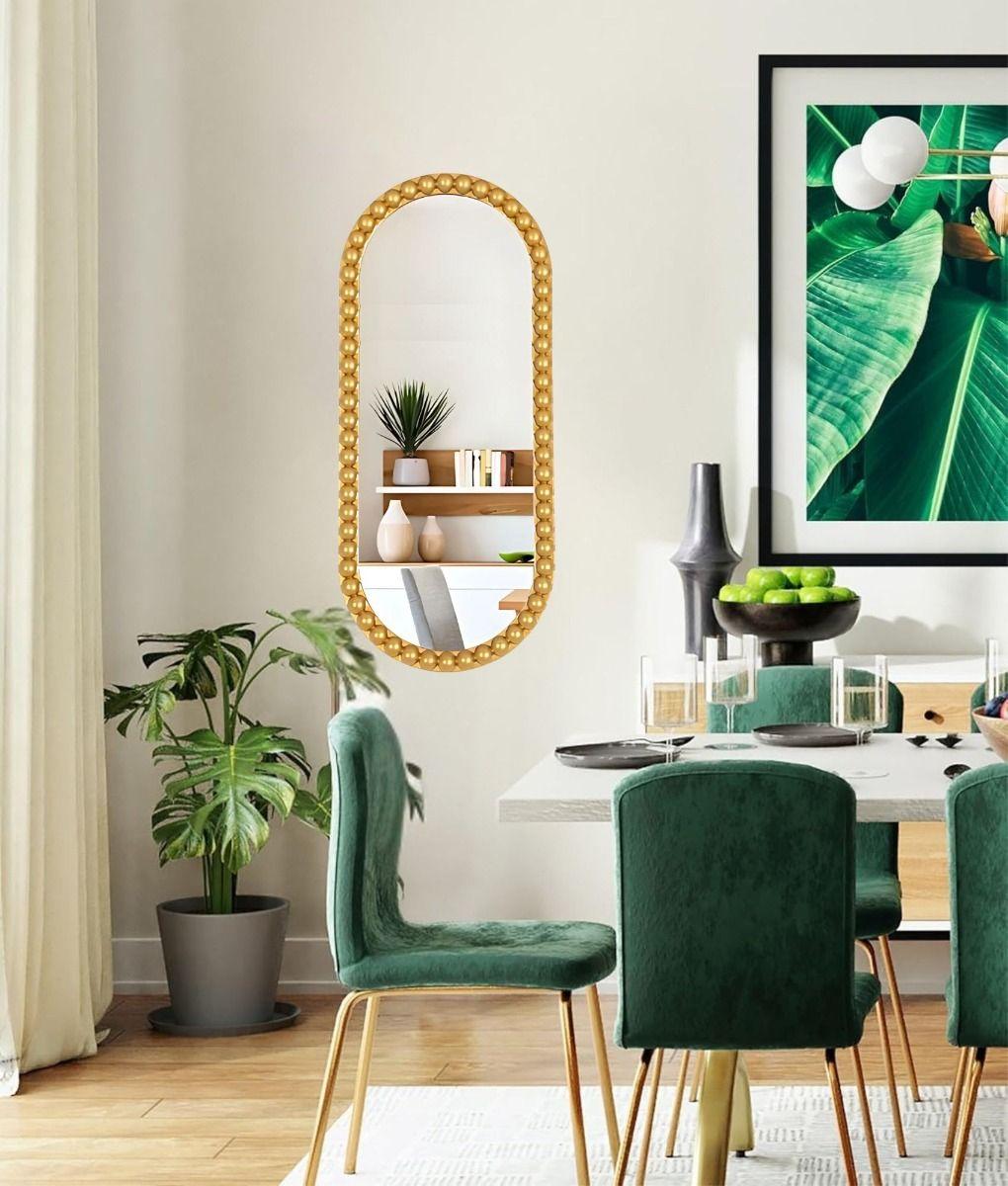Espejo Decorativo Pared Glamour Marco Burbujas Ovalado Jhn-6