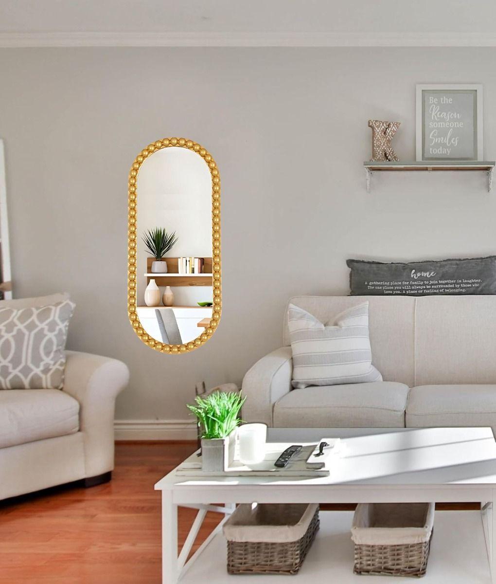Espejo Decorativo Pared Glamour Marco Burbujas Ovalado Jhn-8