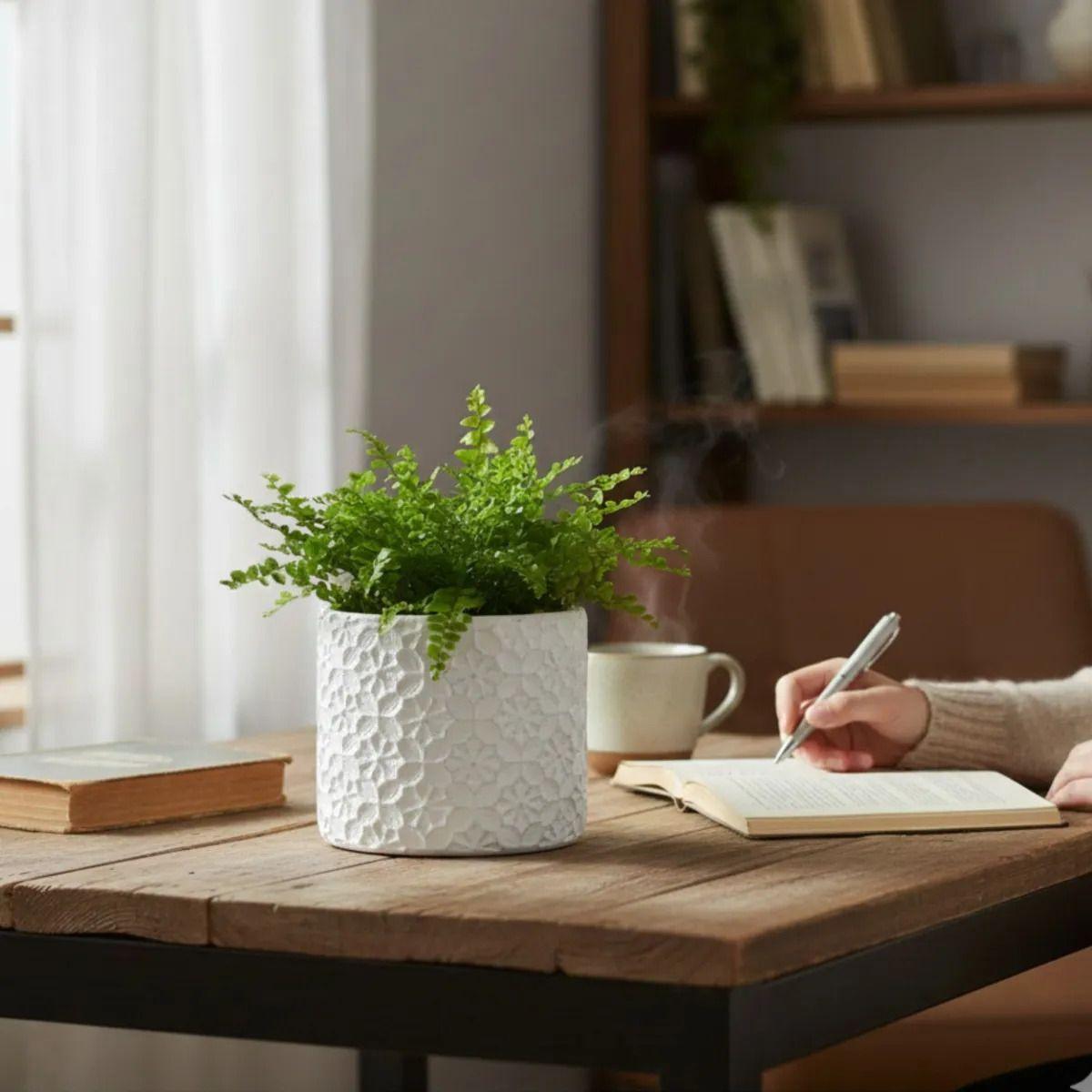 Maceta Decorativa Diseño Floral Macetero Estilo Nórdico Jhn-7