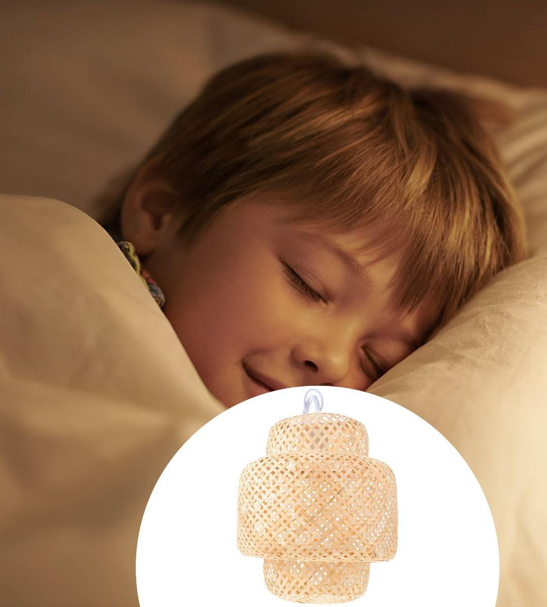 Lámpara Colgante Bambú Tejida Natural Techo Decoración Jhn-6