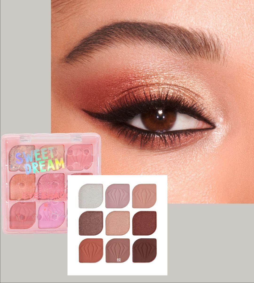 Set 2 Sombra Ojos Paleta Multifuncional Polvo 9 Colores Jhn-4