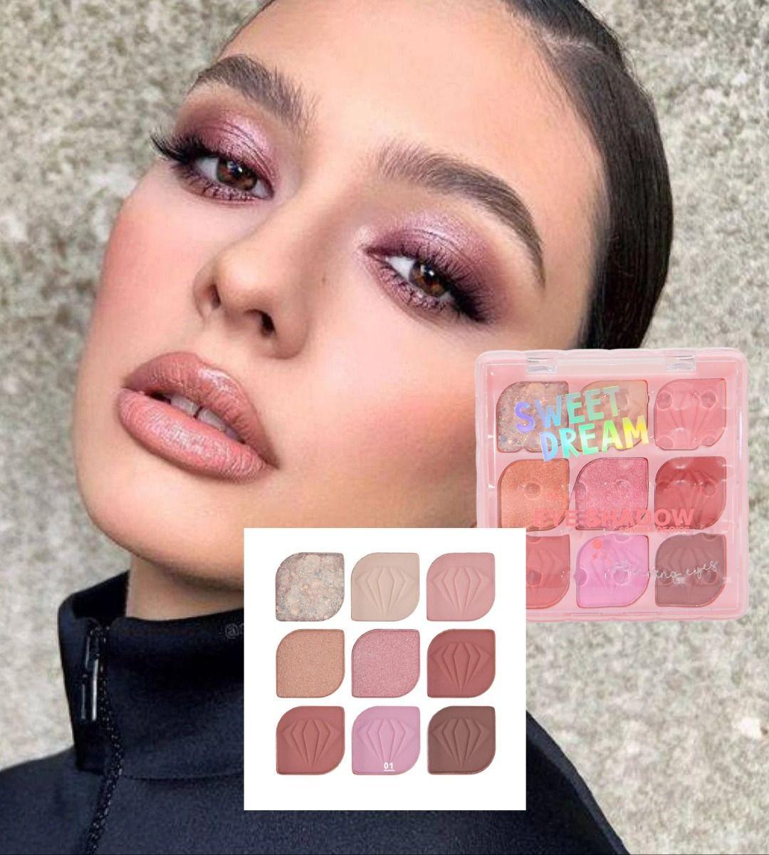 Set 2 Sombra Ojos Paleta Multifuncional Polvo 9 Colores Jhn-5