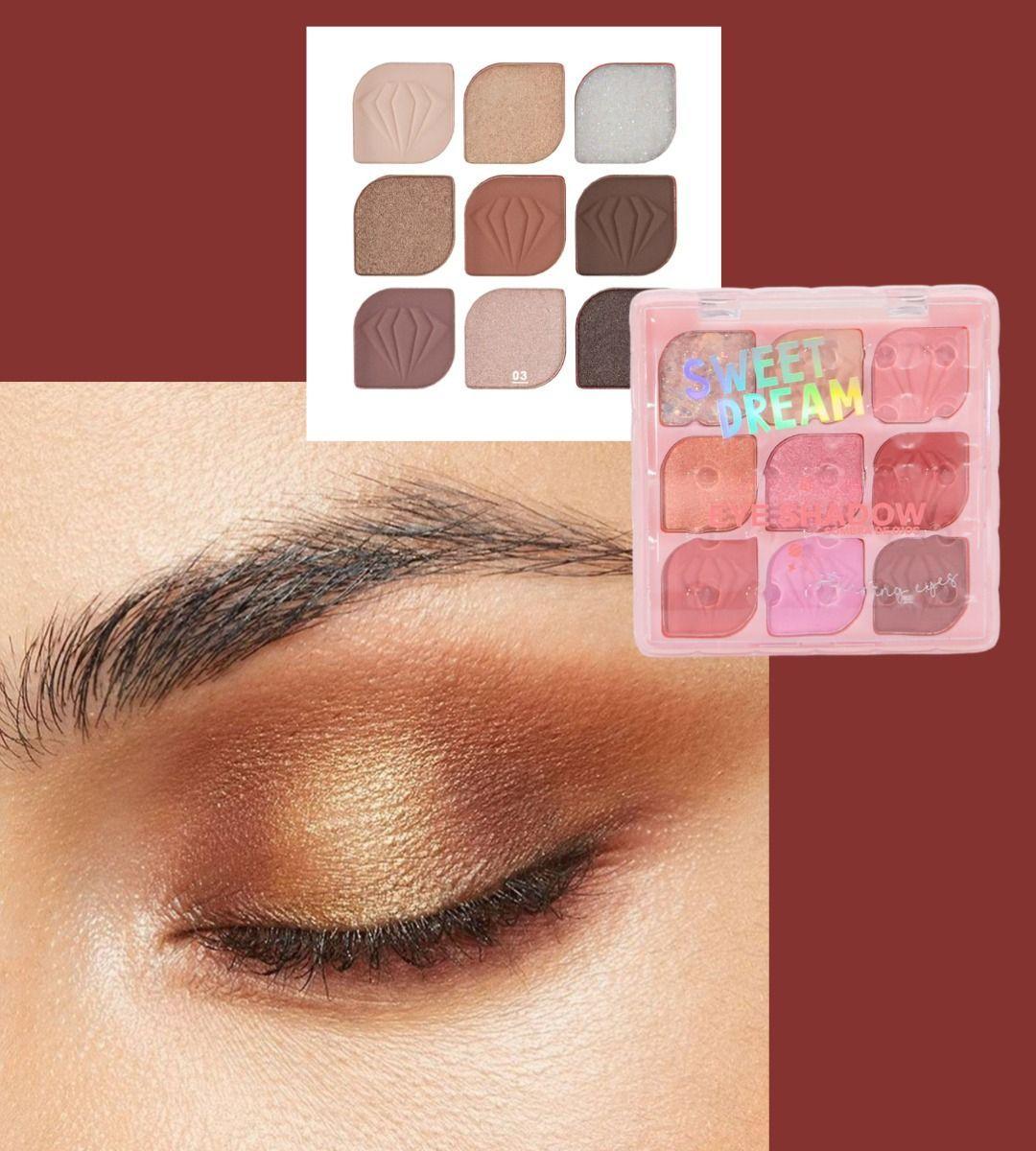 Set 2 Sombra Ojos Paleta Multifuncional Polvo 9 Colores Jhn-6