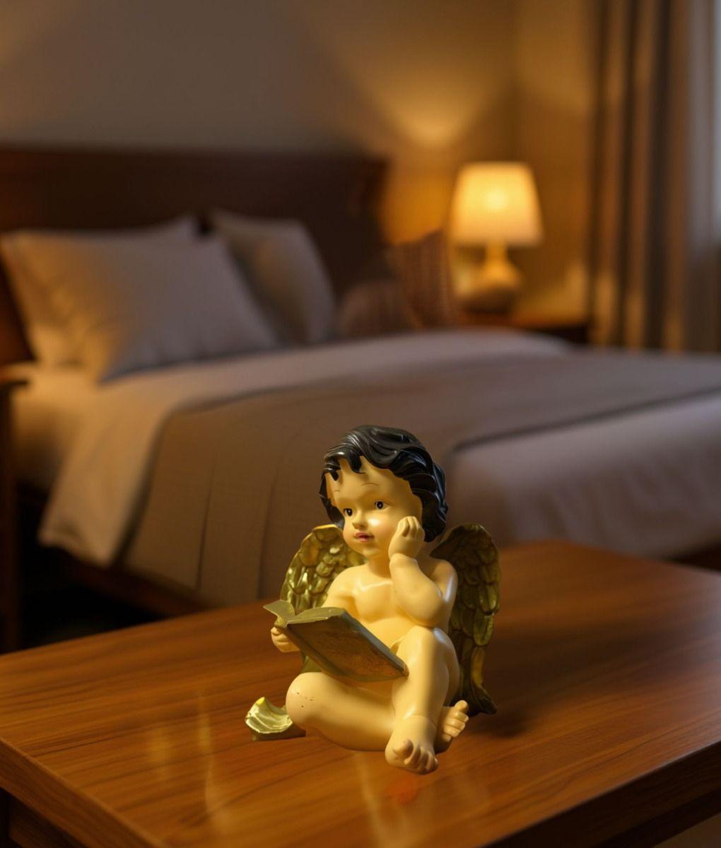 Figura Decorativo Estatua Ángel Sentado Adorno Hogar Jhn-5