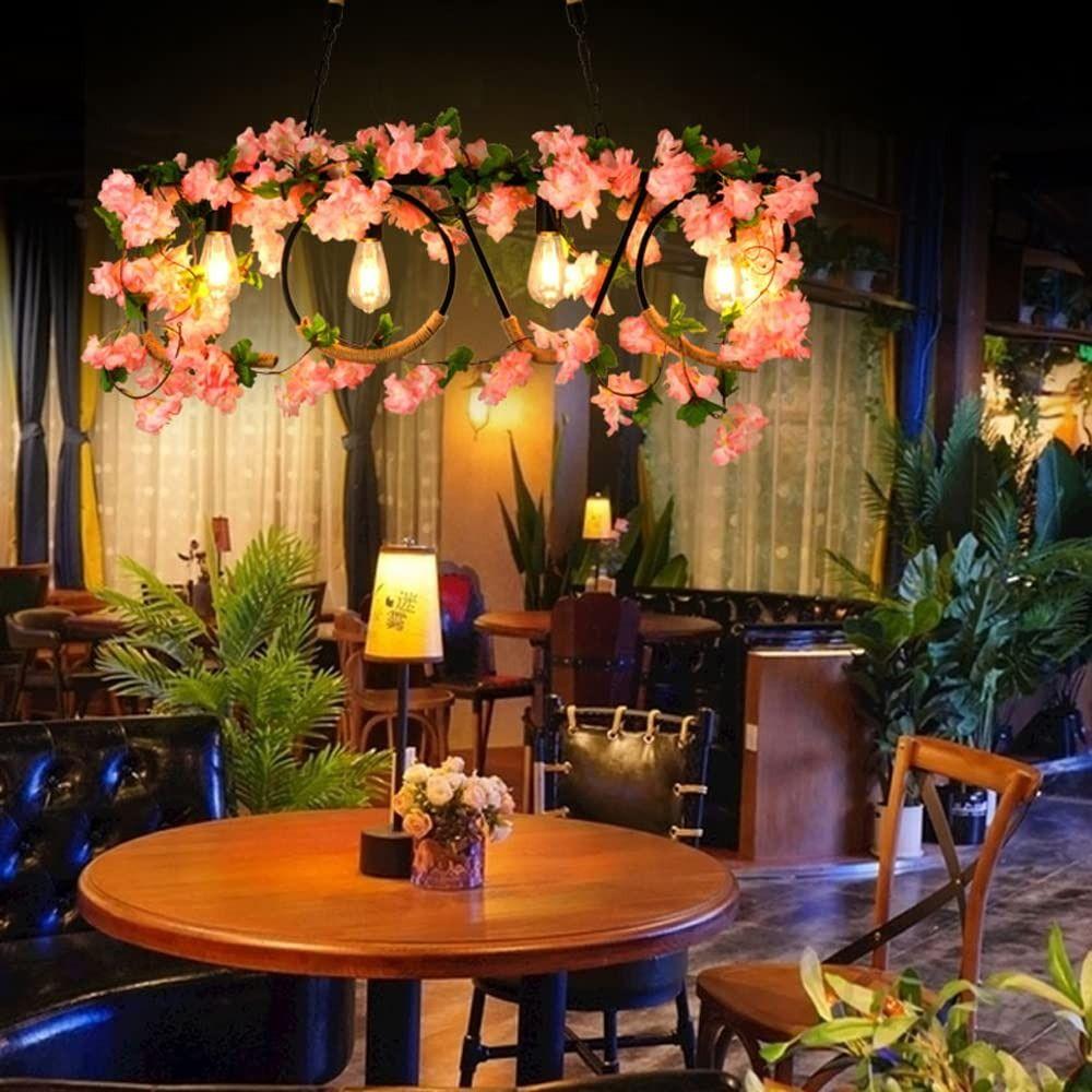 Lámpara Colgante Techo Cuerda Cáñamo Retro Nostálgico Lau-1