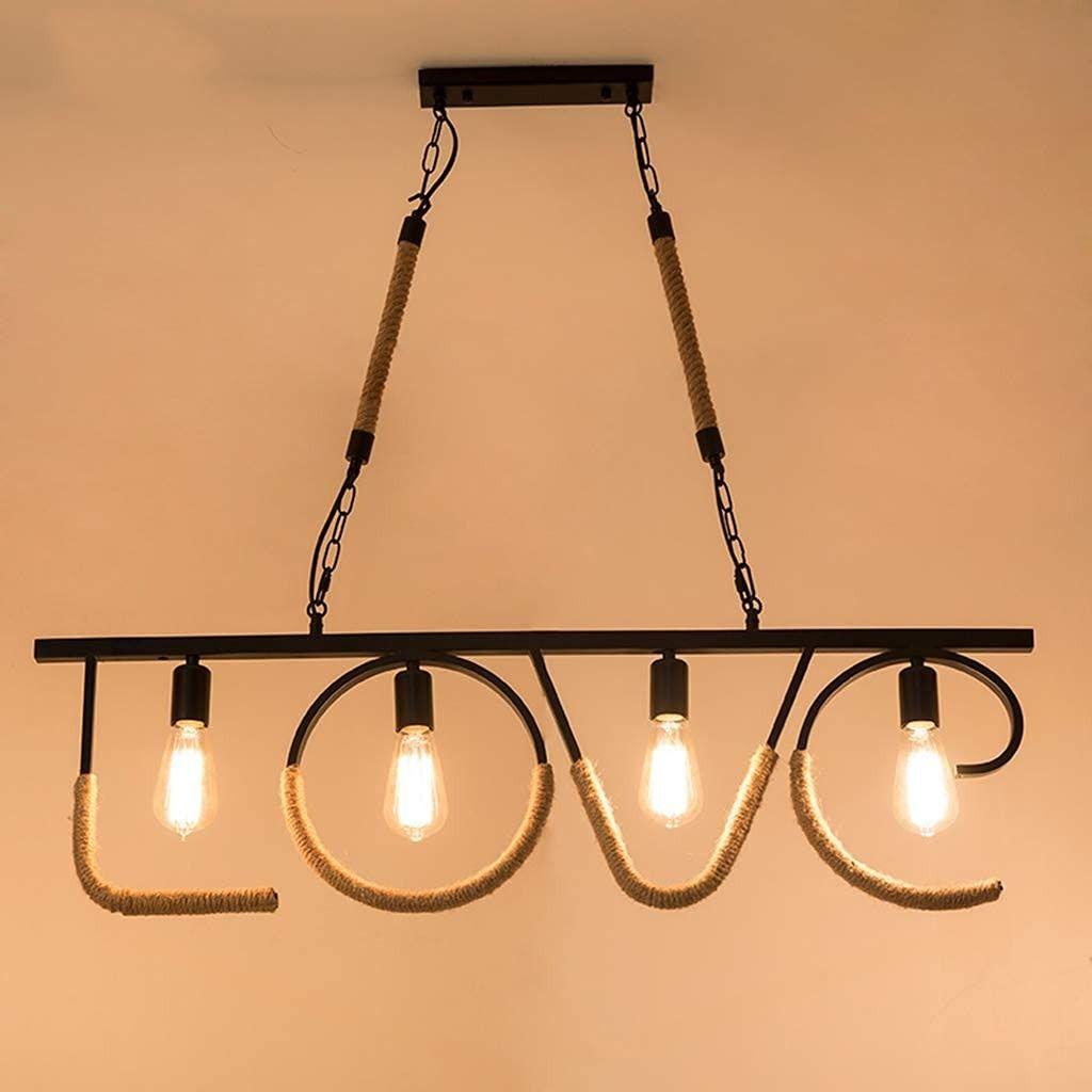 Lámpara Colgante Techo Cuerda Cáñamo Retro Nostálgico Lau-2