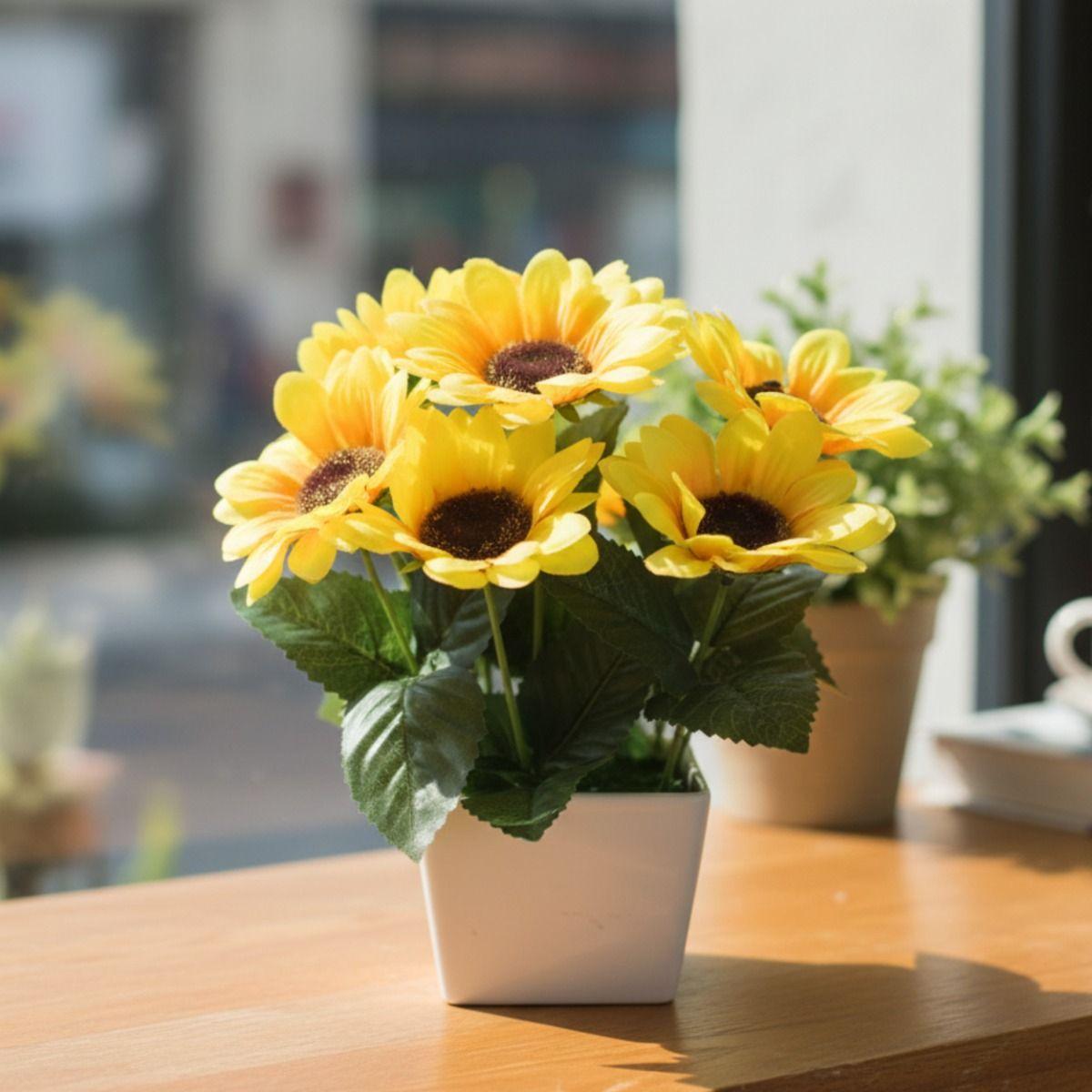 Set 2 Planta Decorativa Artificial Arreglo Floral Hogar Jhn-7