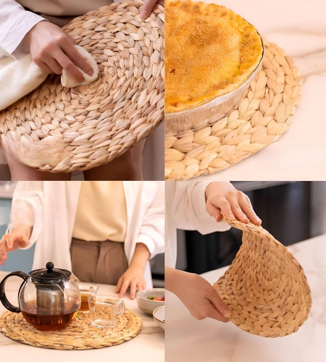 Set 2 Manteles Individuales Decorativo Mimbre Mesa Jhn-3