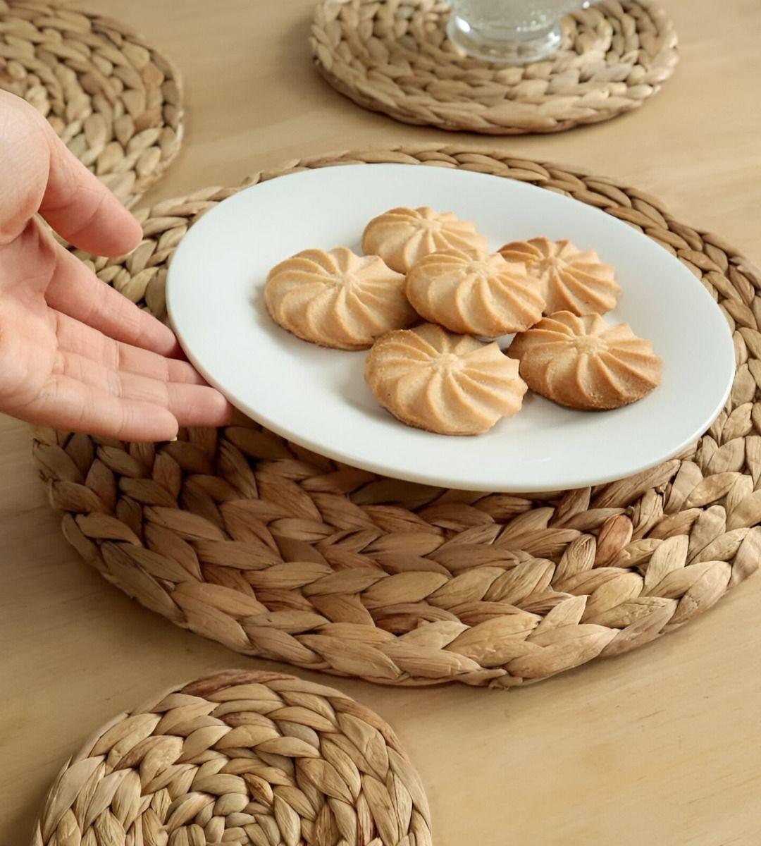 Set 2 Manteles Individuales Decorativo Mimbre Mesa Jhn-6