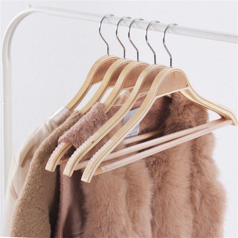 Set 7 Perchas Madera Alta Calidad Ropa Resistente Lau-8