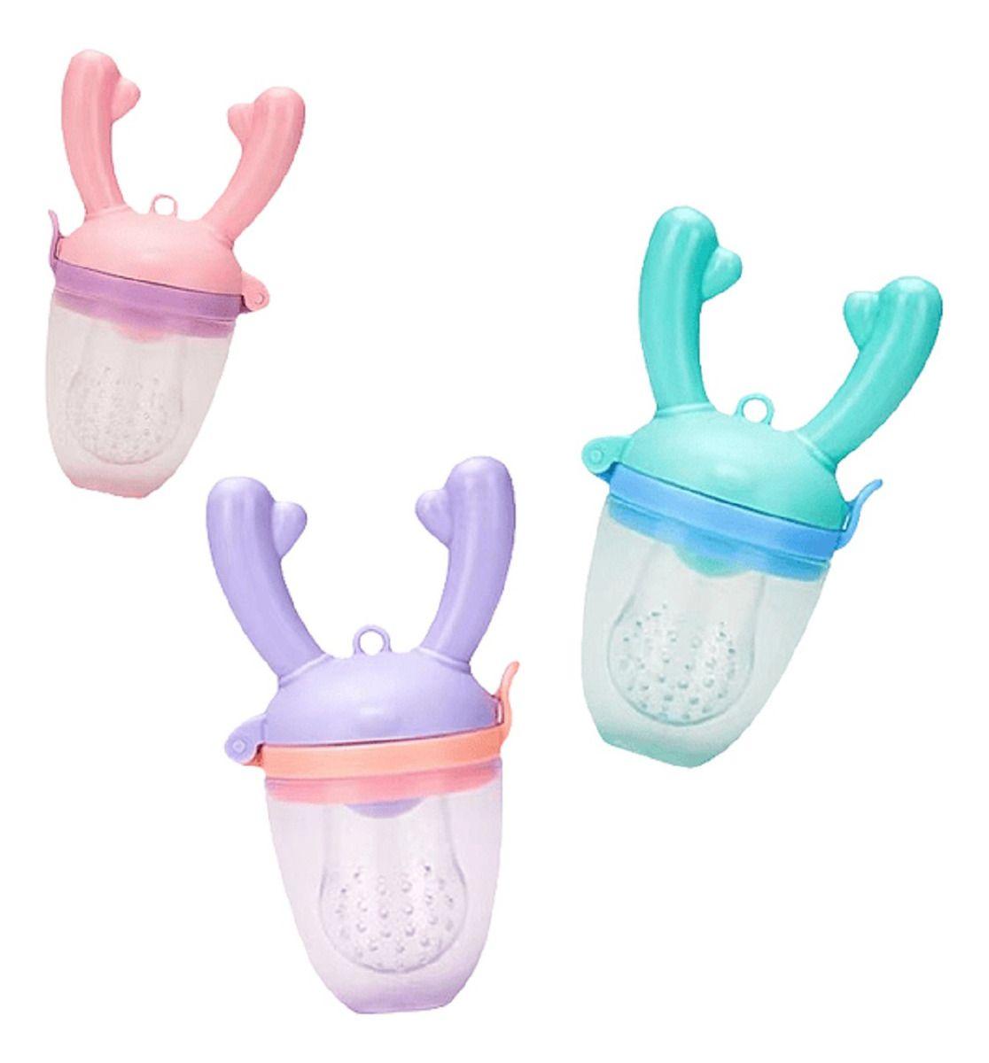 Set 4 Chupete Alimentador Frutas Silicona Mordedor Bebes Lau-0