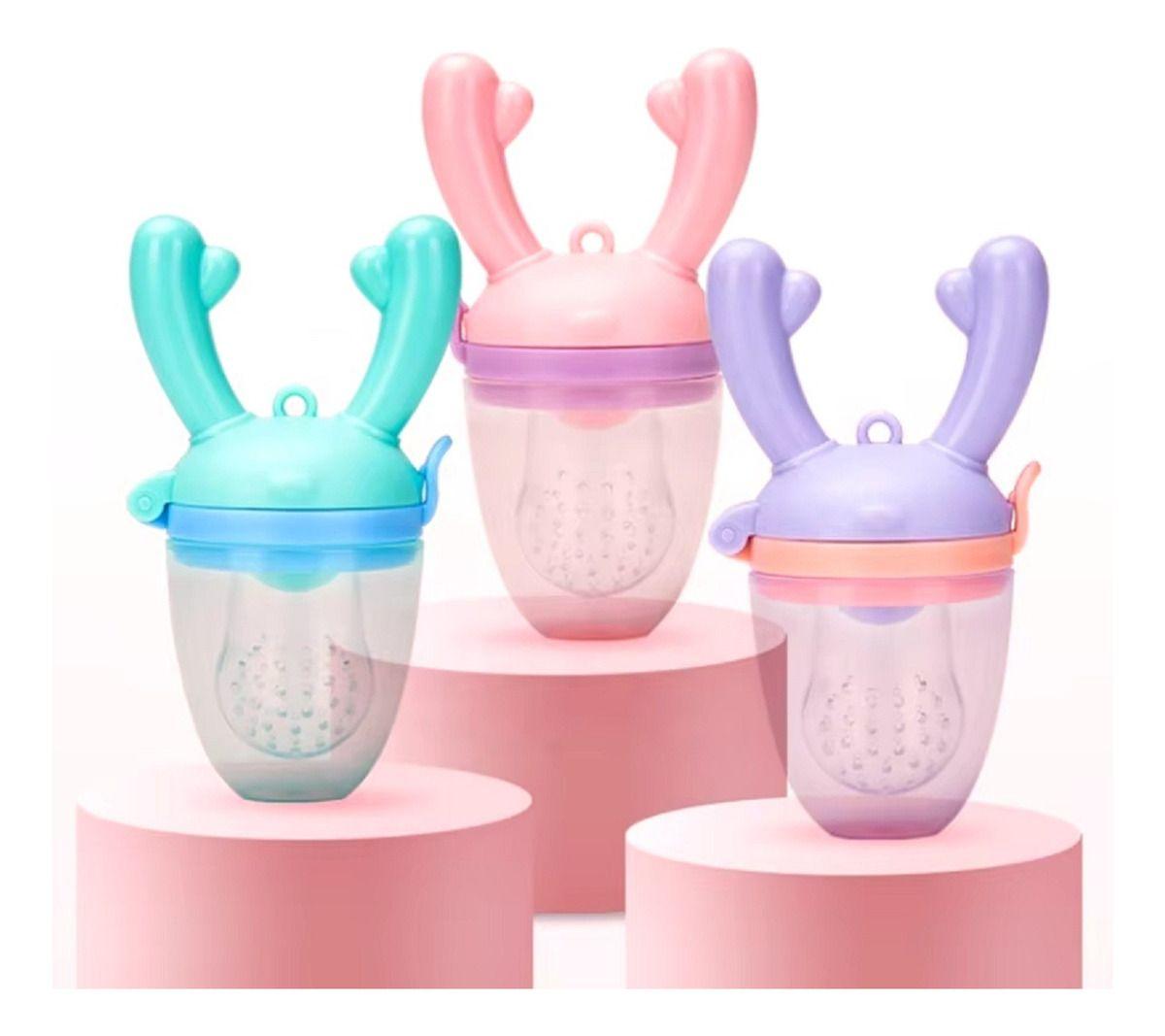 Set 4 Chupete Alimentador Frutas Silicona Mordedor Bebes Lau-1