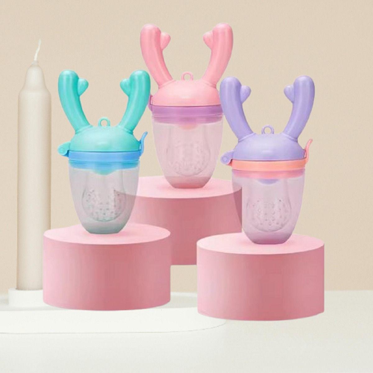 Set 4 Chupete Alimentador Frutas Silicona Mordedor Bebes Lau-9