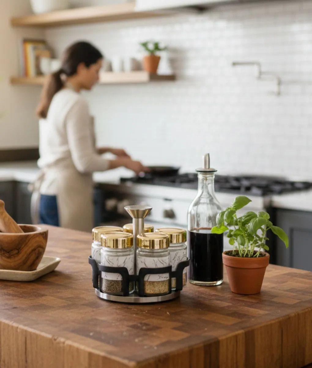 Especiero Juego Organizador Condimentos Diseño Elegante Jhn-2