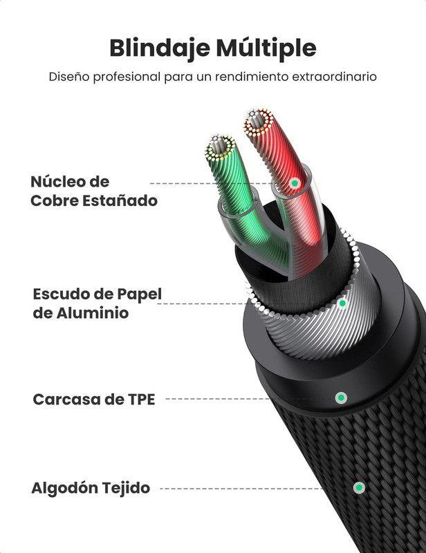 Cable Auxiliar Tv Equipo Musica Telefonos Mp3 Lau-8