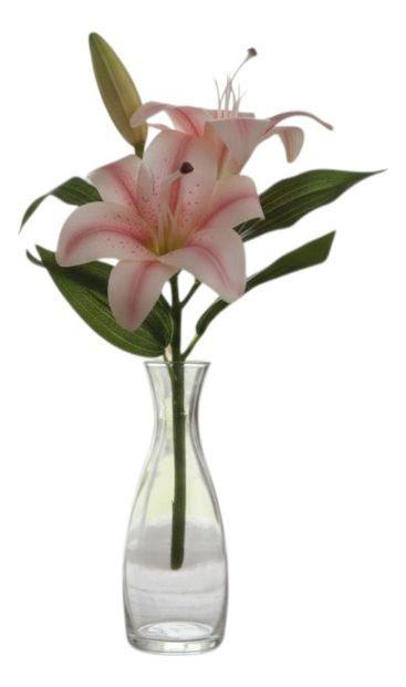 Set 3 Flores Artificiales Lirios Tallo Decorativo Adorno Jhn-2