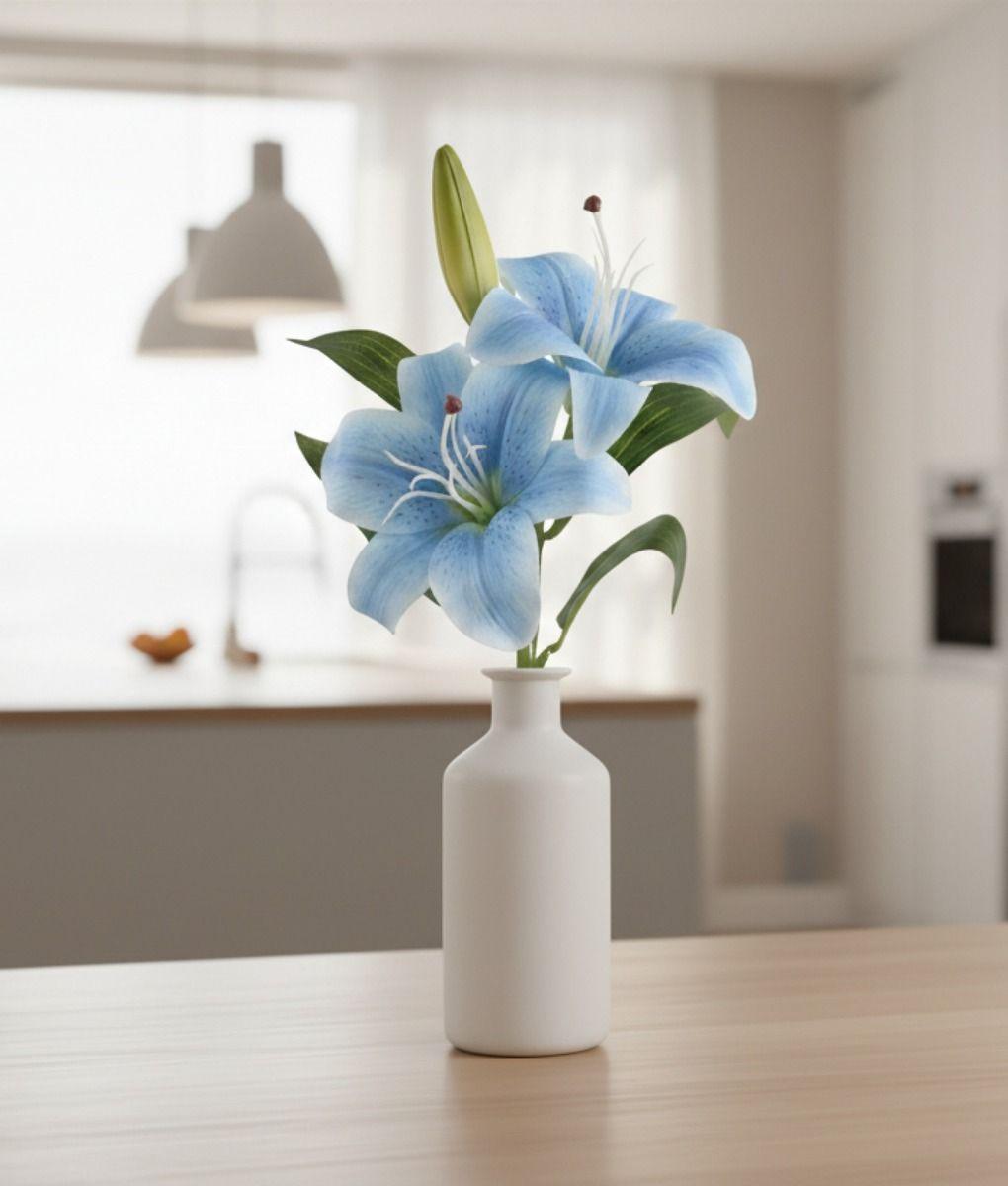 Set 3 Flores Artificiales Lirios Tallo Decorativo Adorno Jhn-5